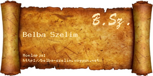 Belba Szelim névjegykártya